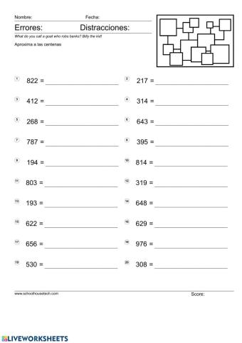 Aproximación a las centenas