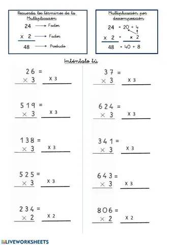 Multiplicación por descomposición