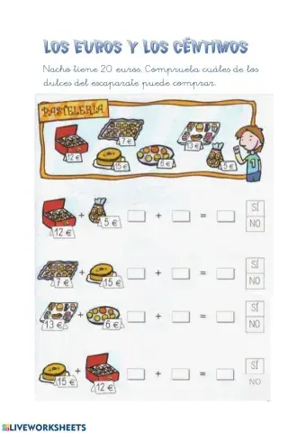 Los euros y los centimos