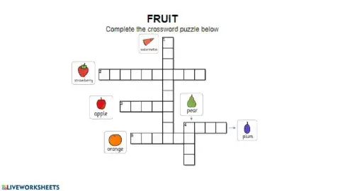 Fruit crossword