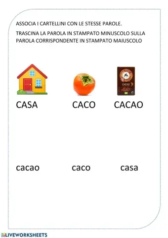 Stampato maiuscolo-minuscolo