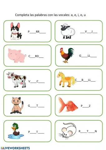 Completa con vocales