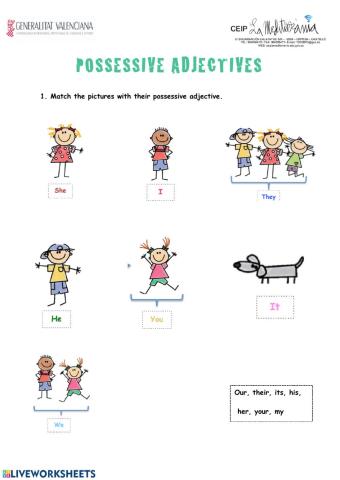 Possessive adjectives 4th