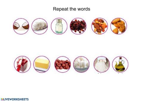 Repeat Food Vocabulary