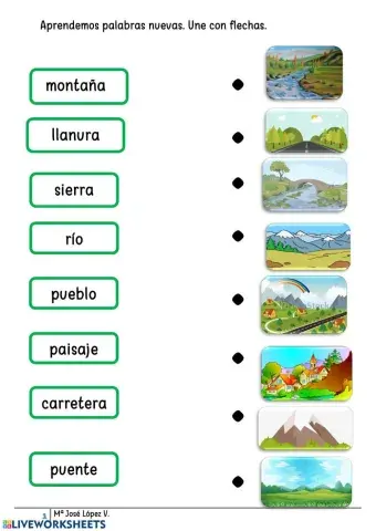 Aprendemos palabras del paisaje