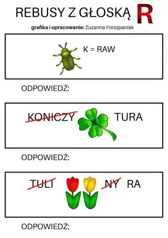 Rebusy z głoską „r”