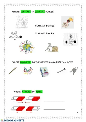 Contact and distant forces