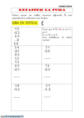 SUMES VERTICAL