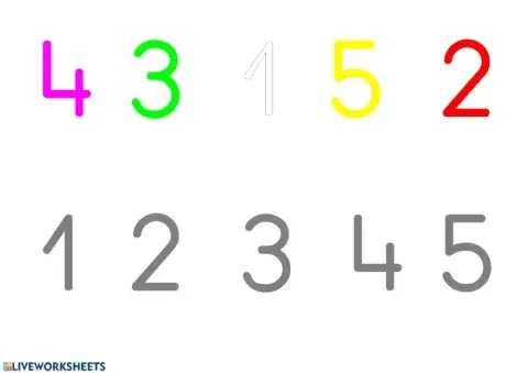 Asociar números 1-10 con sombra