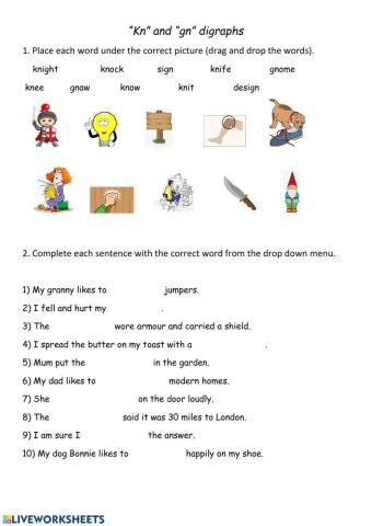 Kn and Gn digraphs