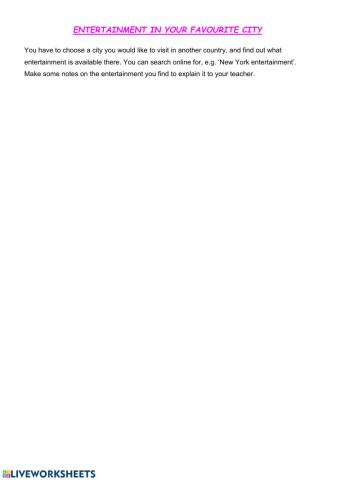 Entertainment in another country