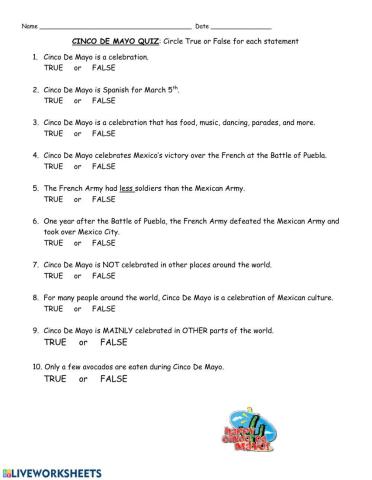 Cinco de Mayo Quiz