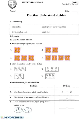 Practice on class: Understand division