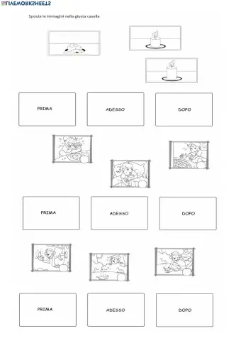 Metti in ordine le tre immagini