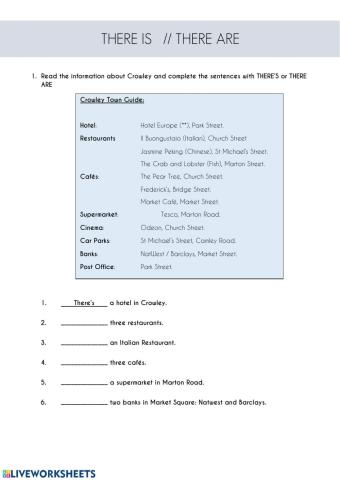 There is - there are