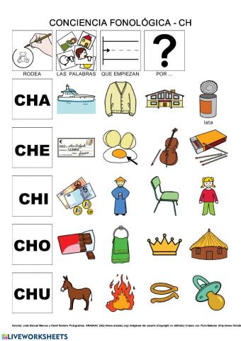 Conciencia fonologica -ch-
