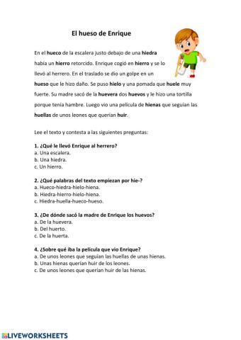 Ortografía hie- hue-