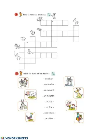 Les animaux de la ferme