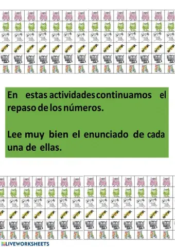 Números y -El Monstruo de colores-