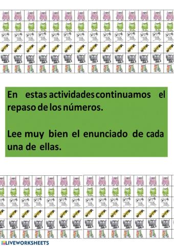 Números y -El Monstruo de colores-