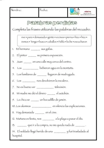 Las palabras perdidas