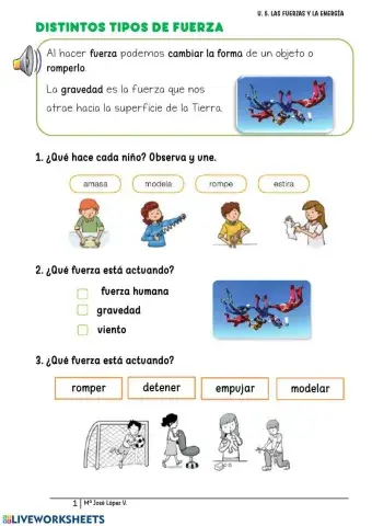 Distintos tipos de fuerza