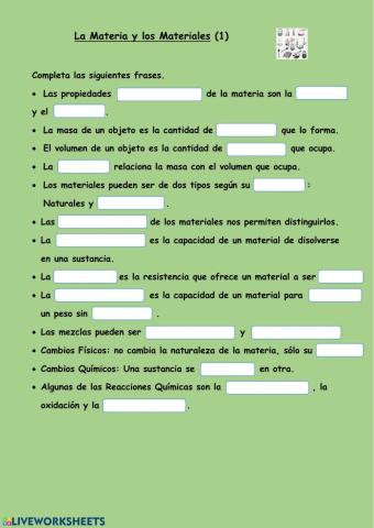 La materia y los materiales (1)