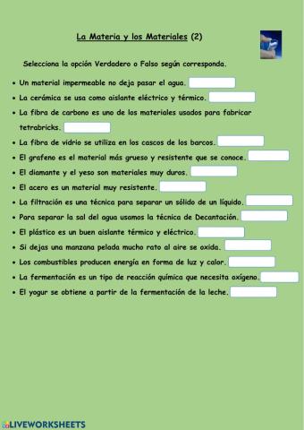 La materia y los materiales (2)