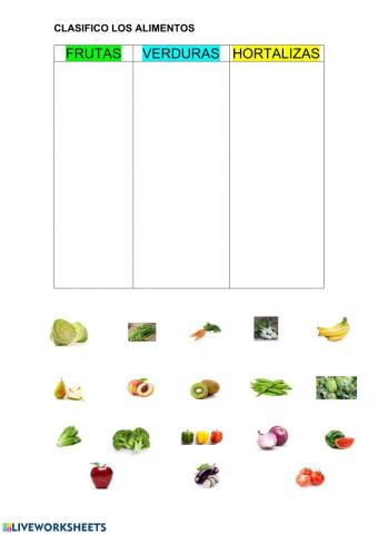 Frutas, verduras, hortalizas