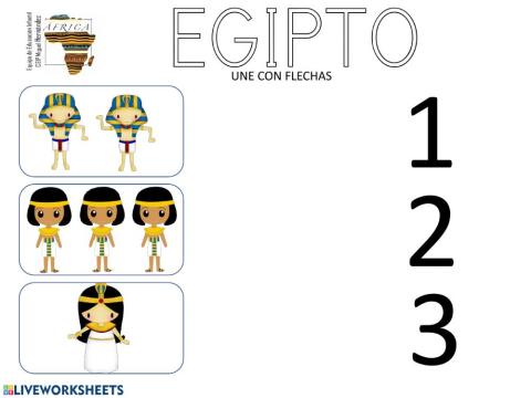 Une con flechas Egipto