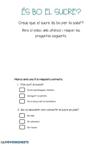 És bo el sucre?