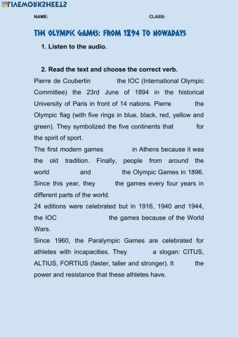 Reading Olympic Games (part1)