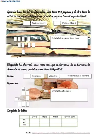 Problemas Doble,Mitad, triple II