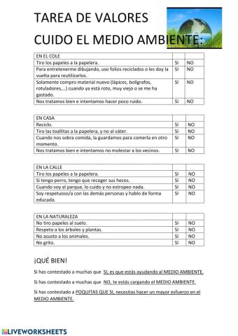 Cuido el MEDIO AMBIENTE