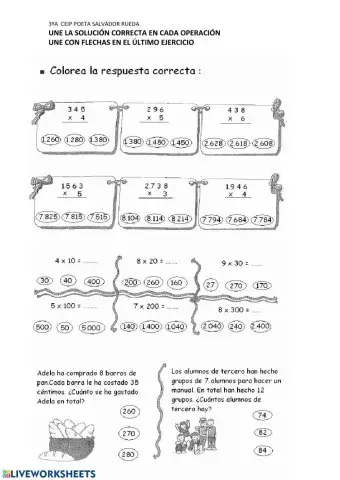 calculo y problemas 3º