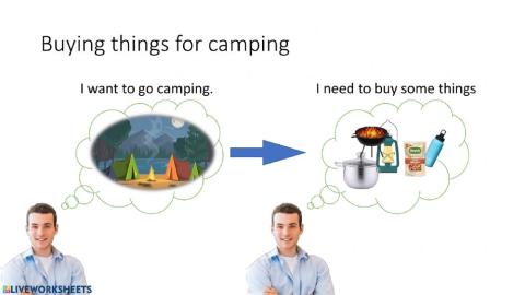 Buying things for camping