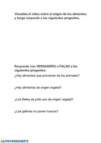 Origen de los alimentos