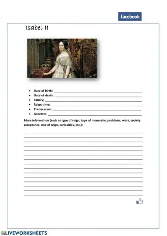 Isabel II facebook profile