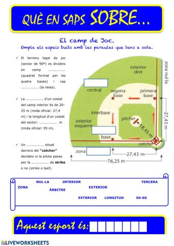 Que saps sobre... Beisbol 02