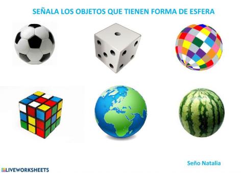 Objetos con forma de esfera