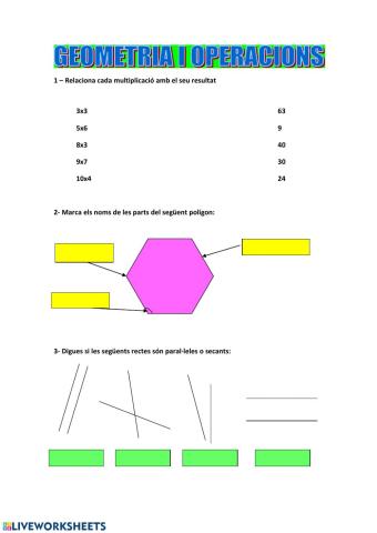 Geometria i operacions
