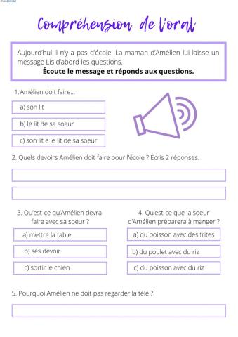 Compréhension de l’oral