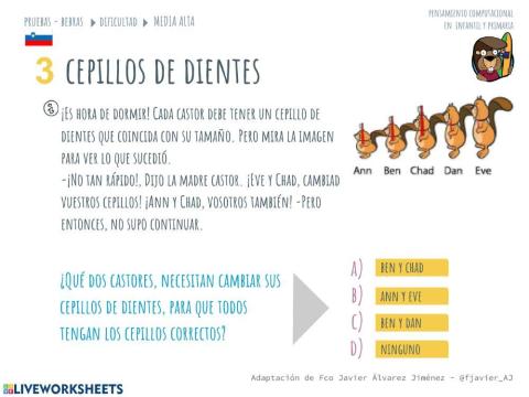 Bebras Australia 2016 - Cepillos de dientes