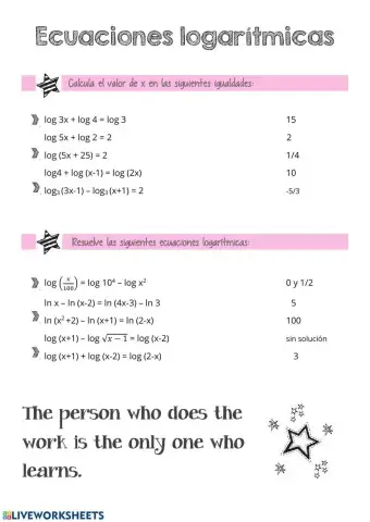 Logaritmos Ecuaciones