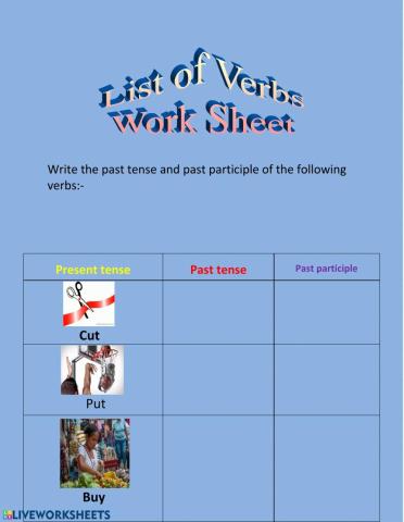 Forms of verbs PART 1