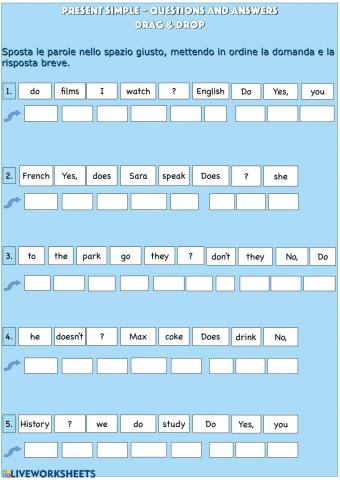 Present Simple - Interrogative Form and short answers