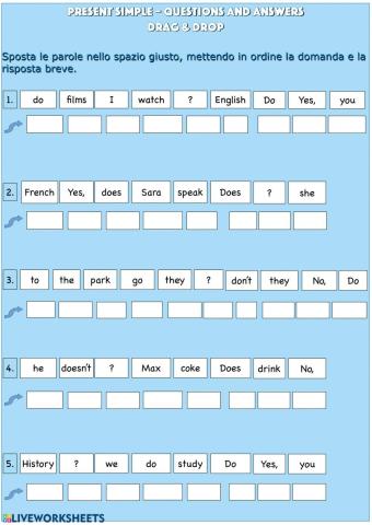 Present Simple - Interrogative Form and short answers