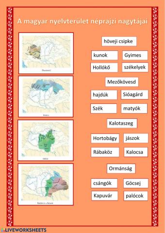 A magyar nyelvterület néprajzi nagytájai