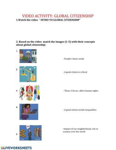 Video activity: Global Citizenship