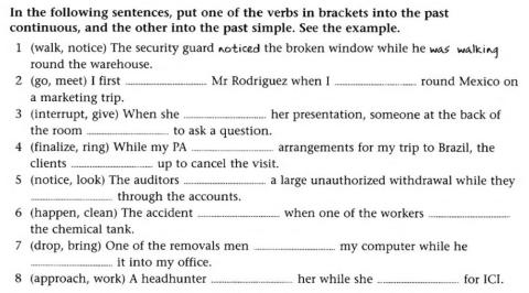 Past Simple and Past Continuous